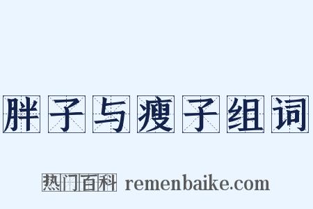 胖子与瘦子组词是什么意思的图片